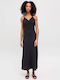 Summer Midi Knitted Black Dress