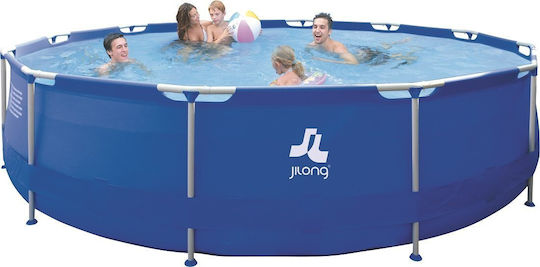 Jilong Sirocco Кръгъл Басейн PVC 9495л с Метална Рамка 420x84см Син