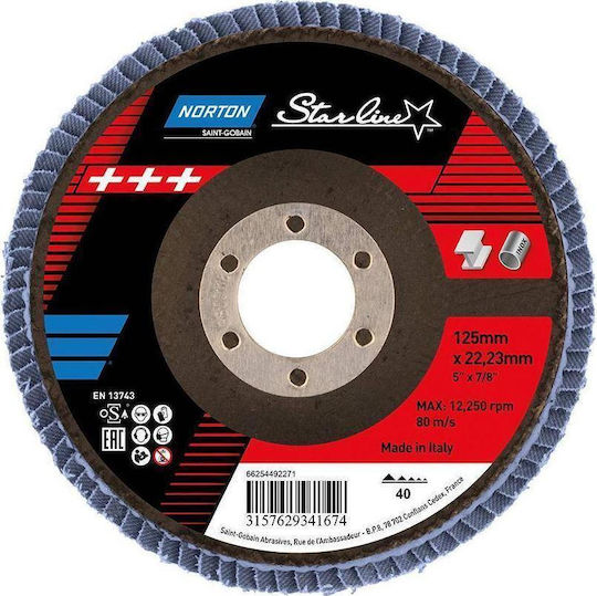Roată de șlefuit Norton Clipper Fld Fdtf 125x22 R82b Nor P40 Starl