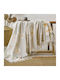 Cotton Club Double Comforter with Fringes 220x240cm White