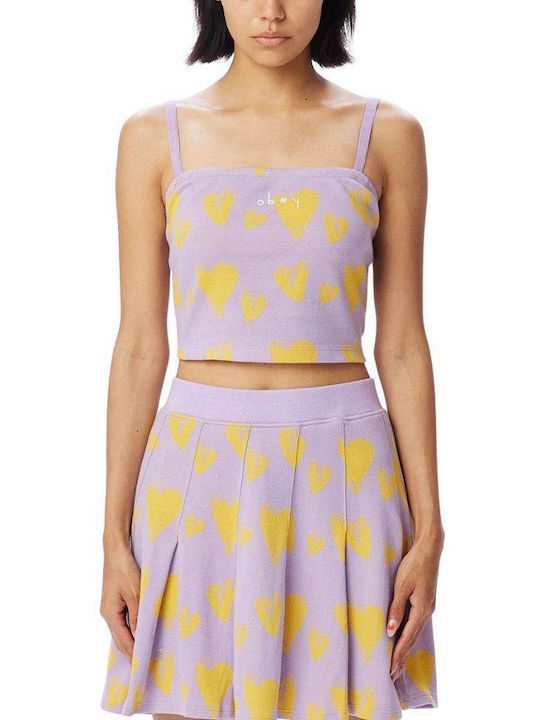 Γυναικείο Crop Top Αμάνικο Lavender