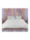 Pucioasa Pilotă Single De Lână 160x210cm Alb 400 g/mp²Gsm