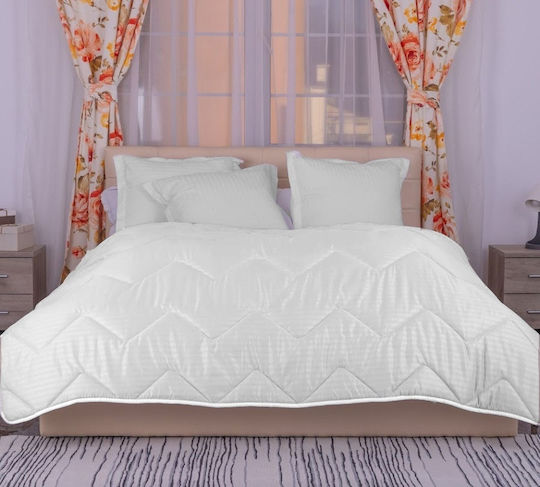 Pucioasa Pilotă Single De Lână 160x210cm Alb 400 g/mp²Gsm