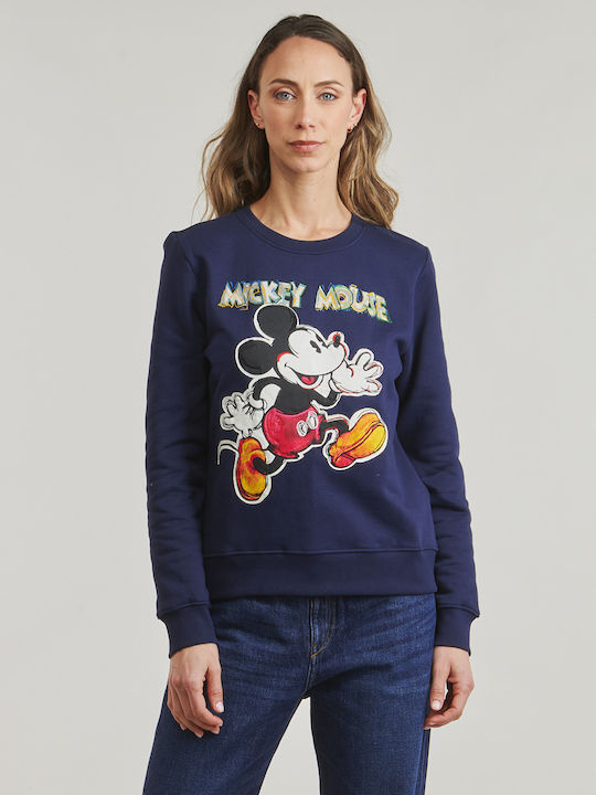 Desigual Mickey Women's Sweatshirt Navy Blue