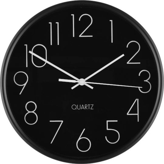 4living Wall Clock Black Ø25cm