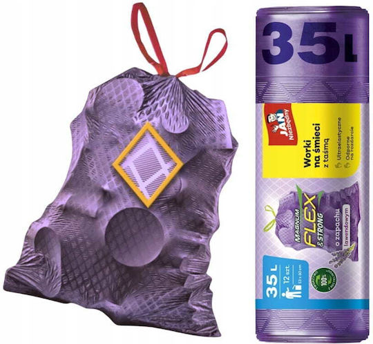 Sarantis Trash Bags Capacity 35L 35x53cm 12 Pieces Purple