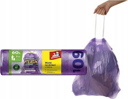 Sarantis Σακούλες Απορριμάτων Χωρητικότητας 60lt 60x63cm 8τμχ Μωβ