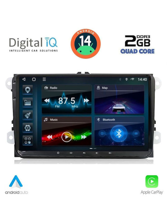 Digital IQ Car Audio System for Seat Alhambra 2010-2020 (Bluetooth/USB/AUX/WiFi/GPS/Apple-Carplay/Android-Auto) with Touch Screen 9"