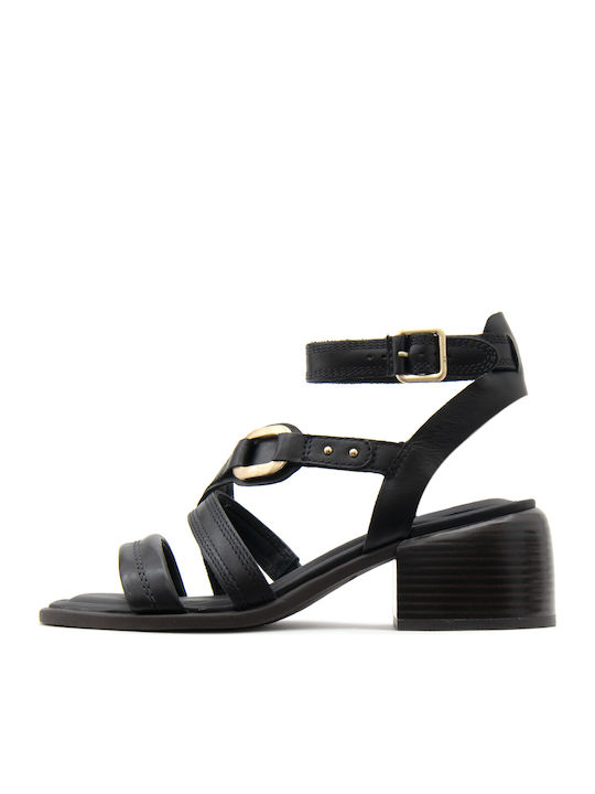 Morwyn Strap Din piele Sandale Negre