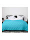 Pucioasa Husă de pătură De Lână Single 140x210cm Turquoise 400 g/mp²Gsm