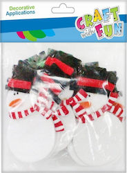 Craft with Fun Υφασμάτινος Χιονάνθρωπος 18τμχ