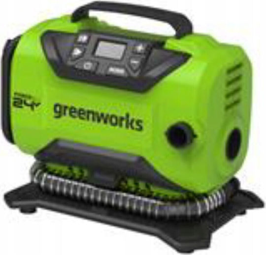 Greenworks Car Tire Pump G24IN 160PSI Rechargeable with Battery 24V