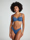 Bikini Bra with Adjustable Straps Blue Horizon