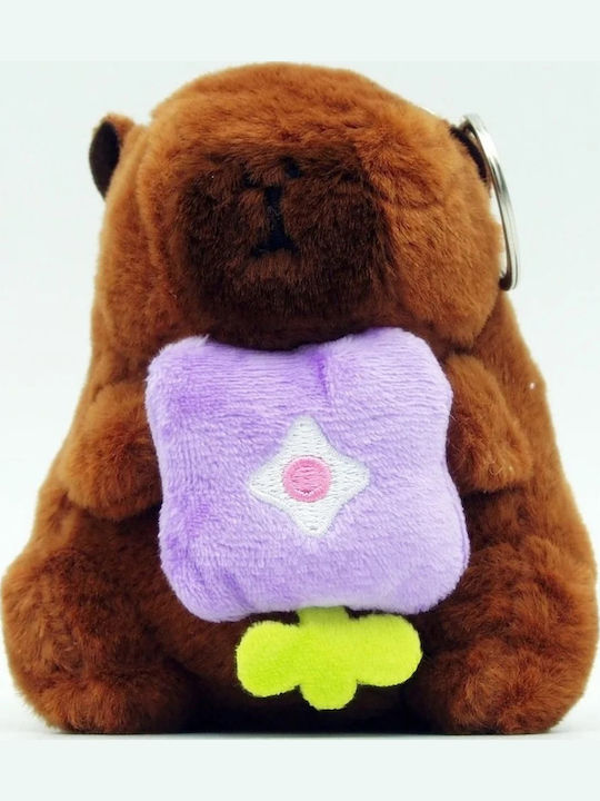 Breloc Toy Plus Tip Capybara Copii 3+ Ani Lungime 11cm Culoare Maro Floare Mov Abyz