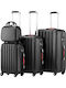 Provitera Travel Suitcases Hard Black with 4 Wheels