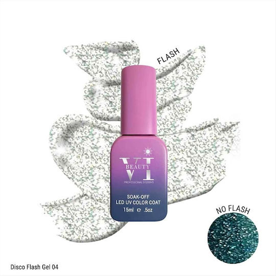Beauty VI Semipermanent Lac de Unghii 04 cu Glitter 15ml 1buc