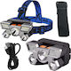 Lean Toys Stirnlampe LED mit maximaler Helligkeit 800lm Schwarz