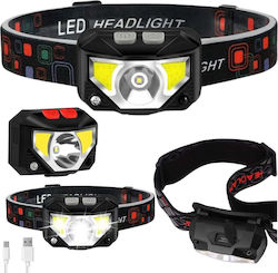 Lean Toys Wasserdicht Stirnlampe LED 500lm Lean Toys Wasserdicht Stirnlampe LED 500lm