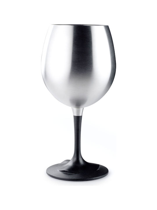 GSI Outdoors Glas für Weiß- und Rotwein aus Glas in Silber Farbe Kelch