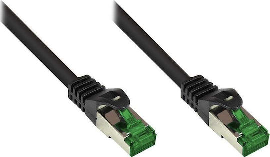 Alcasa S/FTP Cat.6a (Gigabit) Καλώδιο Δικτύου Ethernet 100m Μαύρο