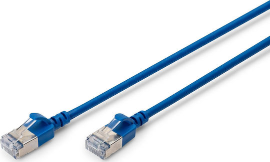 Digitus F/FTP Cat.6a (Gigabit) Καλώδιο Δικτύου Ethernet 0.5m Μπλε