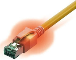 Sacon S/FTP Cat.6a Ethernet Network Cable Length 0.5m Yellow