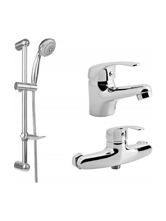 Invena Shower Column without Mixer Silver Invena Shower Column without Mixer Silver