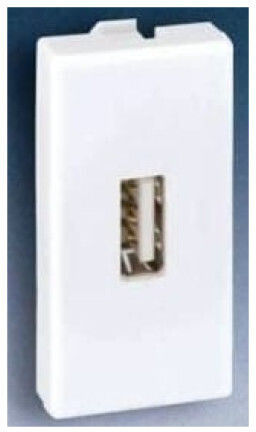 Kontakt-Simon Walled Power Socket with 1 USB Port White
