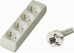 PremiumCord Power Strip 4 Sockets with 3m Cable PremiumCord Power Strip 4 Sockets with 3m Cable