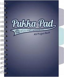 Pukka Pad Project Book Navy A5/100k Τετράγωνο Μπλε 3 Τεμ