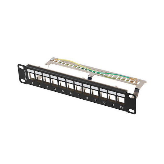 Пач панел Lanberg 12-портов 1U 10" FTP черен PPKS-9212-B