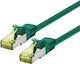 Logon S/FTP Cat.6a Ethernet Network Cable 0.25m Green 1pcs