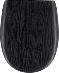 Eurocasa Wooden Toilet Seat Black 42cm Eurocasa Wooden Toilet Seat Black 42cm