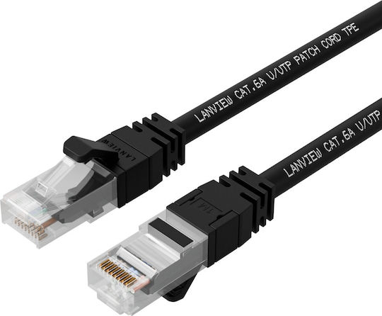 Lanview S/FTP Cat.6a (Gigabit) Мрежов Кабел Ethernet 20м Черен