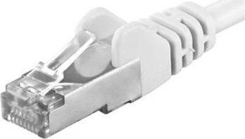 PremiumCord U/UTP Cat.6a (Gigabit) Мрежов Кабел Ethernet 0.5м Бял