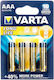 Varta Longlife Zink-Batterien Zink AAA 1.5V 4Stück