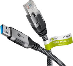 Goobay 70695 U/UTP Cat.6 Cablu Ethernet 15m Negru