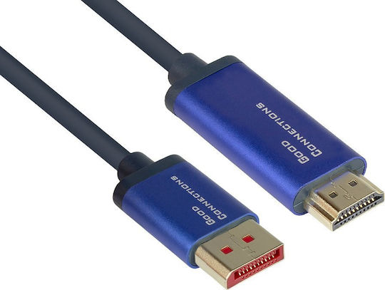 Adapter Av Alcasa Alcasa 4860-sf010b Kabeladapter 1 m DisplayPort HDMI Blau