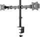 Inline Desktop-Halterung 2x TFT LCD LED bis zu 68cm 27" max. 2x 8kg