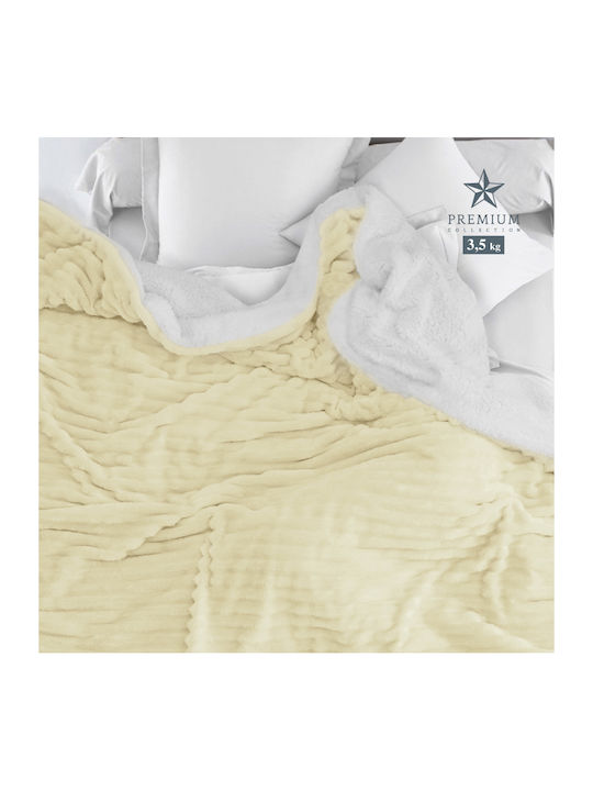 Isadore Lorraine Premium Κουβέρτα Sherpa Μονή 160x220εκ. Εκρού