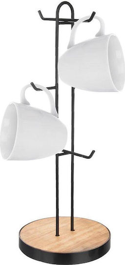 Orion Suport De Cană Metalic 15.5x15.5x40cm Negru