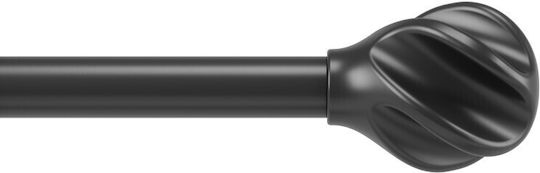 Umbra Extendable Metallic Curtain Pole Helix Single Φ2.5mm 107-305cm Black Checkmate