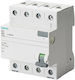 Siemens Ρελέ Ράγας Διαρροής 63A με Τάση 400V