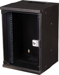 Equip Стенен Шкаф 10" 09U 300x300mm Стъклена Врата Черен
