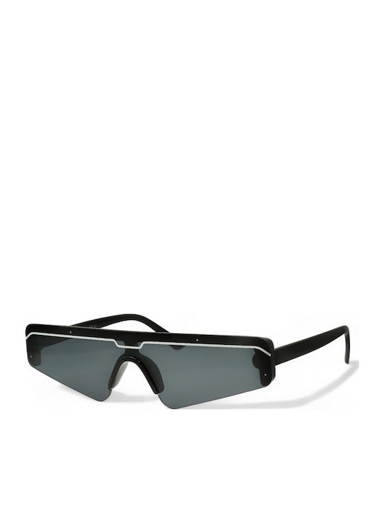 Optosquad Unisex Sunglasses with Black Plastic Frame and Black Lens