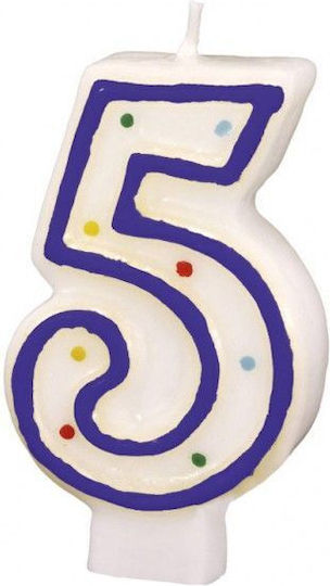Candle Number Polka Dot Number 5 Amscan 550285