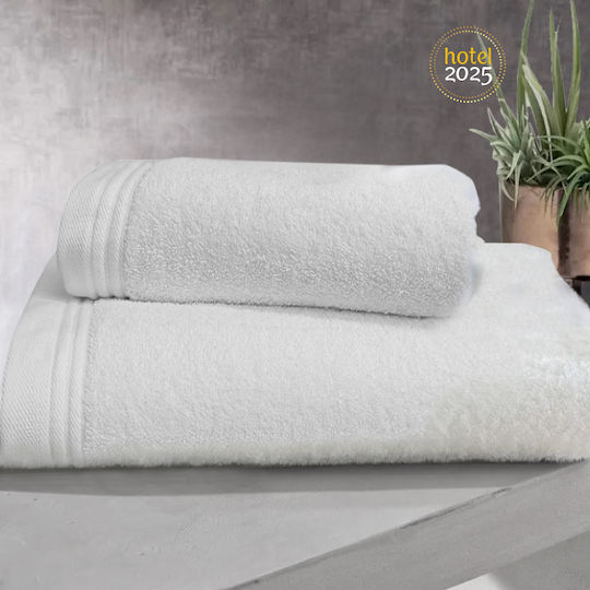 Isadore Lorraine Badetuch-Set 2 Stück Weiß Gewicht 600gr/m²