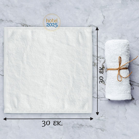 Isadore Lorraine Hand Towel 30x30cm White Weight 450gr/m²