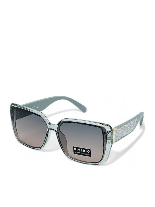 Riverio Women's Sunglasses with Gray Plastic Frame and Gray Gradient Lens