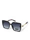 Riverio Women's Sunglasses with Black Frame and Gray Gradient Lens